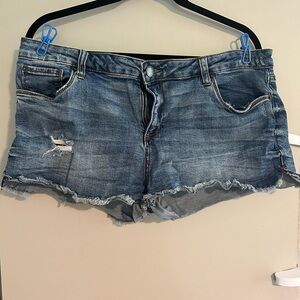 STS Blue Jean Shorts Blue Distressed Frayed Hem